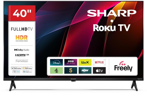 Sharp 40hd2025k roku - roku, full